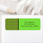 クリスマスレッドおよびグリーンパターンラベル ラベル (インサイチュ)