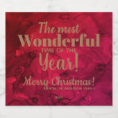 クリスマスレッドからブラックウォーターきらめくカラーワインL スパークリングワインラベル (シングルラベル)