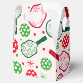 クリスマスレッドとグリーンのピックボールのパドル フェイバーボックス (オープン)