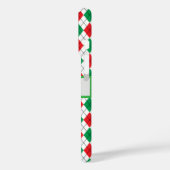 クリスマスレッドとグリーンの幾何学的 Case-Mate iPhoneケース (裏面 / 左)