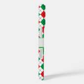 クリスマスレッドとグリーンの幾何学的 Case-Mate iPhoneケース (裏面 / 右)