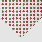 クリスマスレッドとグリーンの水玉模様 薄葉紙 (詳細)