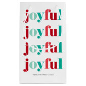 クリスマスレッドとグリーンの「うれしい」 スモールペーパーバッグ (裏面)