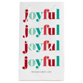 クリスマスレッドとグリーンの「うれしい」 スモールペーパーバッグ (正面)