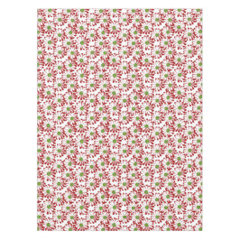 クリスマスレッドとグリーンデイジーフローラルパターン テーブルクロス