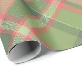クリスマスレッドとグリーンプレイドラッピング紙 ラッピングペーパー (ロールコーナー)