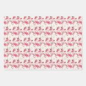 クリスマスレッドとグリーン設計 ラッピングペーパーシート (正面)