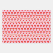 クリスマスレッドとピンクの贈り物 ラッピングペーパーシート (正面3)