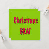 クリスマスレッドとブラットグリーン カード (正面/裏面インサイチュ)