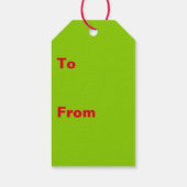 クリスマスレッドとブラットグリーン ギフトタグ (裏面)