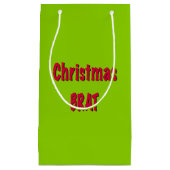 クリスマスレッドとブラットグリーン スモールペーパーバッグ (正面)