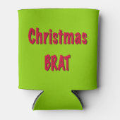 クリスマスレッドとブラットグリーン 缶クーラー (正面)