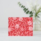 クリスマスレッドのザクロヴィンテージ ポストカード (スタンド正面)