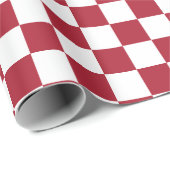 クリスマスレッドのパタ市松模様にーン ラッピングペーパー (ロールコーナー)