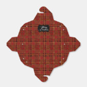 クリスマスレッドの格子模様のお願い箱 フェイバーボックス (折り畳みなし)