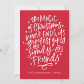 クリスマスレッドの魔法非写真 シーズンカード (正面)