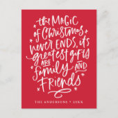 クリスマスレッドの魔法非写真 シーズンポストカード (正面)
