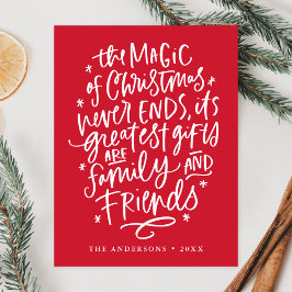 クリスマスレッドの魔法非写真 シーズンポストカード