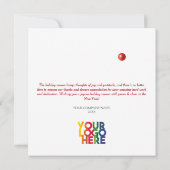 クリスマスレッドの鼻を付けたトナカイおもしろいのビジネスロゴ (裏面)