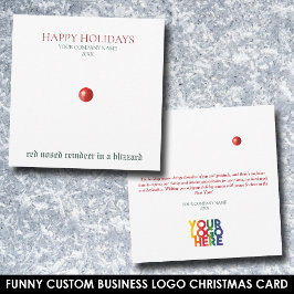 クリスマスレッドの鼻を付けたトナカイおもしろいのビジネスロゴ