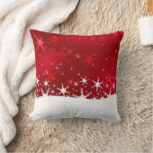 クリスマスレッドウィンターの雪片 クッション (ブランケット)