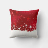 クリスマスレッドウィンターの雪片 クッション (裏面)