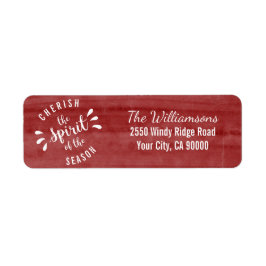 クリスマスレッドウォーターの色の精神を大切にする ラベル