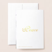 クリスマスレッドオーナメントボールゴールドフォイルカード 箔カード (裏面封筒付き)