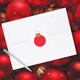 クリスマスレッドオーナメント ラウンドシール