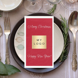 クリスマスレッドカフェバービジネスロゴ