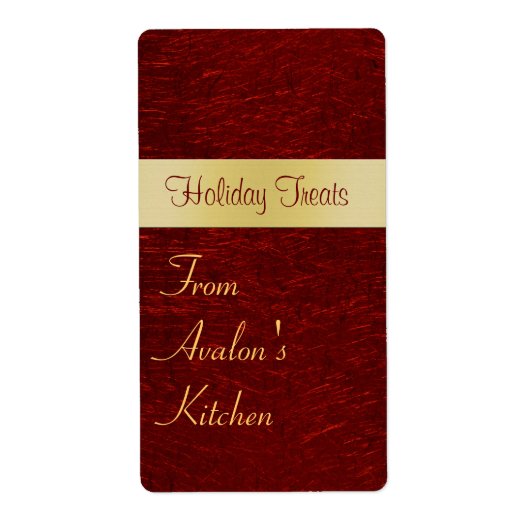 クリスマスレッドキッチントリートベーキングラベル ラベル (正面)