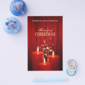 クリスマスレッドキャンドルイベントチラシ チラシ (シングル)