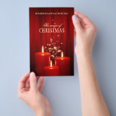 クリスマスレッドキャンドルイベントチラシ チラシ (ハンドル)