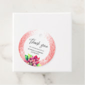 クリスマスレッドグリッターポインセチアありがとうござ結婚う フェイバータグ (インサイチュ)