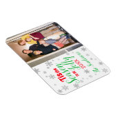 クリスマスレッドグリーンが季節のスノーフレーク マグネット (右側)