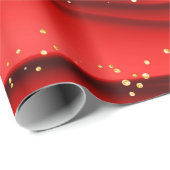 クリスマスレッドグリーンと金ゴールド抽象芸術渦巻き ラッピングペーパー (ロールコーナー)