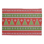 クリスマスレッドグリーンエレガント休日 枕カバー (裏面)