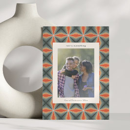 クリスマスレッドグリーンカスタムアールデコレター写真 シーズンカード