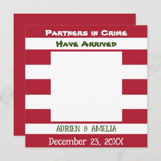 クリスマスレッドグリーンストライプベビーツイン発表 (正面/裏面)