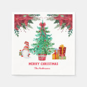 クリスマスレッドグリーンフェスティバル スタンダードカクテルナプキン (正面)