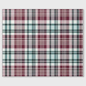 クリスマスレッドグリーンプレイド ラッピングペーパー (フラット)