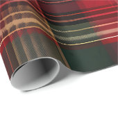 クリスマスレッドグリーンプレイド ラッピングペーパー (ロールコーナー)