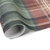 クリスマスレッドグリーンプレイド ラッピングペーパー (ロールコーナー)