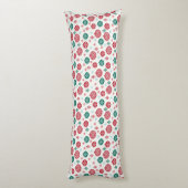 クリスマスレッドグリーンベルズボーブルススノーフレーク ボディピロー (裏面 (縦))