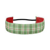 クリスマスレッドグリーンホリデープレイドシンプルガーリー アスレチックヘッドバンド (正面)