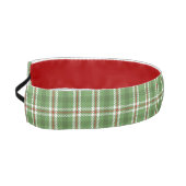 クリスマスレッドグリーンホリデープレイドシンプルガーリー アスレチックヘッドバンド (左)