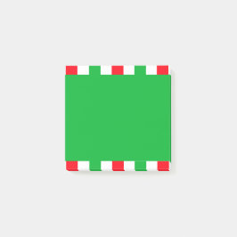 クリスマスレッドグリーンホワイトストライプフェスティバルホリデー ポストイット