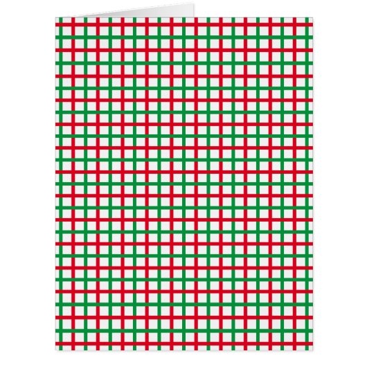 クリスマスレッドグリーンホワイトホリデーカード (正面)