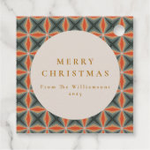 クリスマスレッドグリーンミッドセンチュリースターカスタムズ フェイバータグ (裏面)