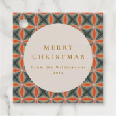 クリスマスレッドグリーンミッドセンチュリースターカスタムズ フェイバータグ (正面)